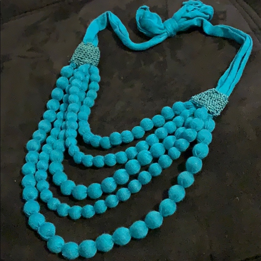 Teal layered necklace